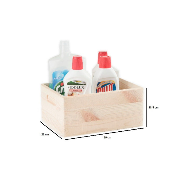 Skrzynka drewniana 29x21x13,5 cm Natural wood Skrzynka drewniana 29x21x13,5 cm Natural wood