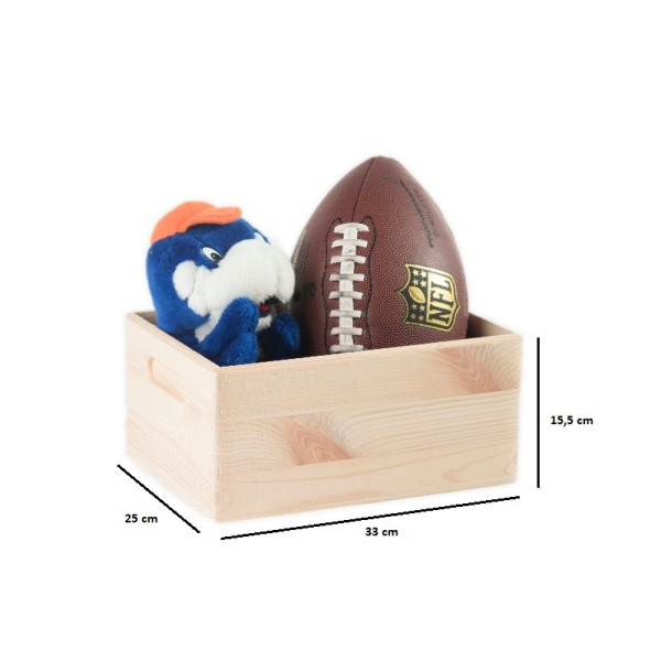 Skrzynka drewniana 33x25x15,5 cm Natural wood