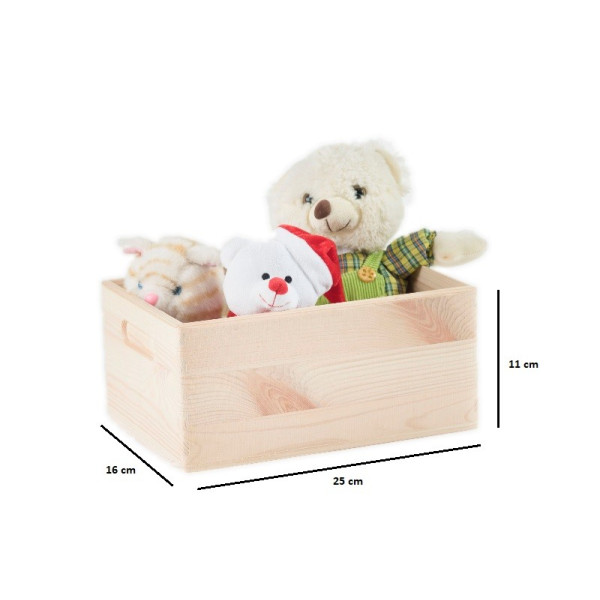 Skrzynka drewniana 25x16x11 cm Natural woodd