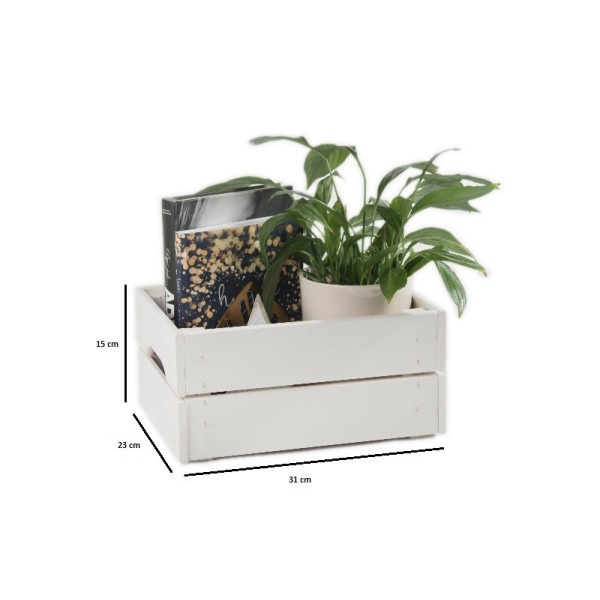 Skrzynka drewniana mała 31x23x15 cm Pastel blue Skrzynka drewniana mała 31x23x15 cm Pastel blue