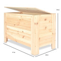 Kufer drewniany 77x40x50 cm Natural wood