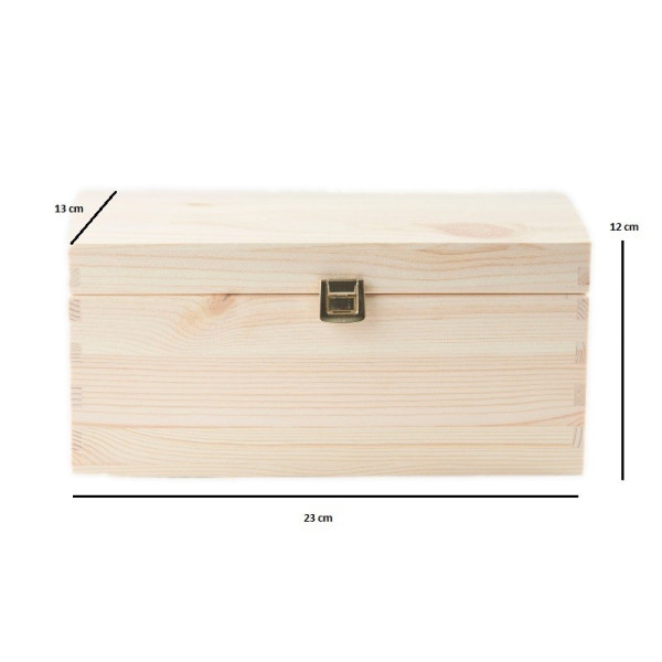 Kuferek drewniany 23x13x12 cm  Natural wood