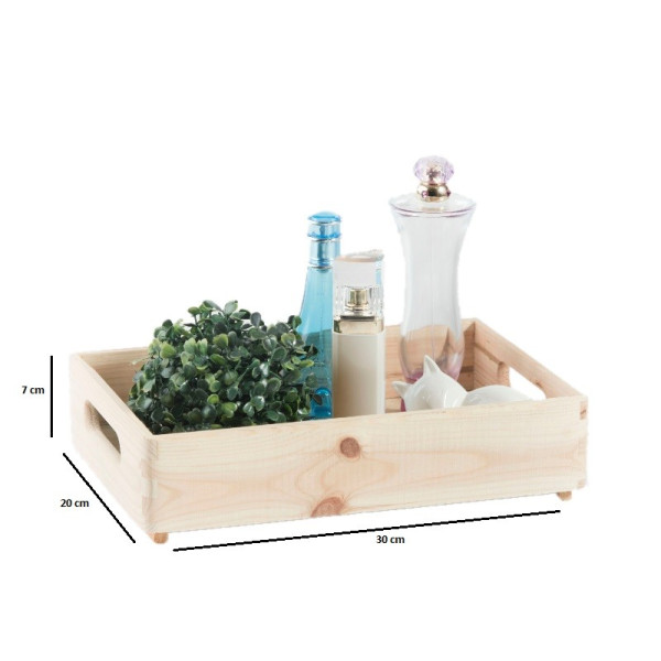 Skrzynka drewniana 30x20x7 cm Pure red