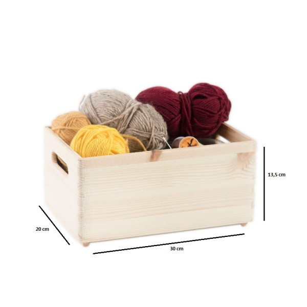 Skrzynka drewniana 30x20x13,5cm  Szara Skrzynka drewniana 30x20x13,5cm  Szara