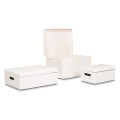 Skrzynka drewniana z deklem 40x30x13,5 cm  Signal white