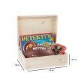 Skrzynka drewniana z deklem bez uchwytów 40x30x13,5 cm Czarna