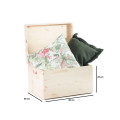 Skrzynka drewniana z deklem 40x30x23cm Singal white