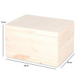Skrzynka drewniana z deklem 40x30x23cm Singal white