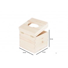 Chustecznik drewniany 13x13x14 cm Signal white