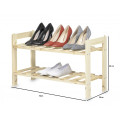 Półka na buty drewniana 70x26x40 cm Biała