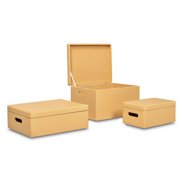 Skrzynka drewniana z deklem 40x30x13,5 cm Sand yelloow Skrzynka drewniana z deklem 40x30x13,5 cm Sand yelloow