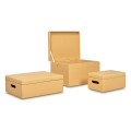 Skrzynka drewniana z deklem 40x30x13,5 cm Sand yelloow