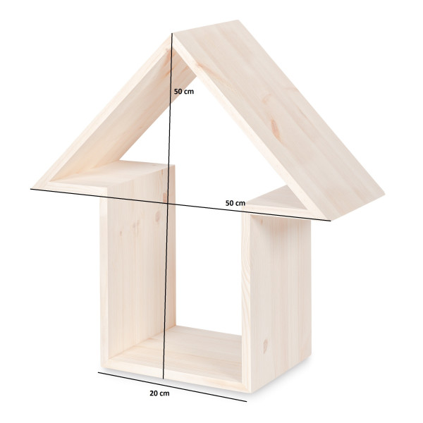 Regał drewniany strzałka 50x50x50cm