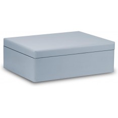 Skrzynka drewniana z deklem 40x30x13,5 cm bez uchwytów szara