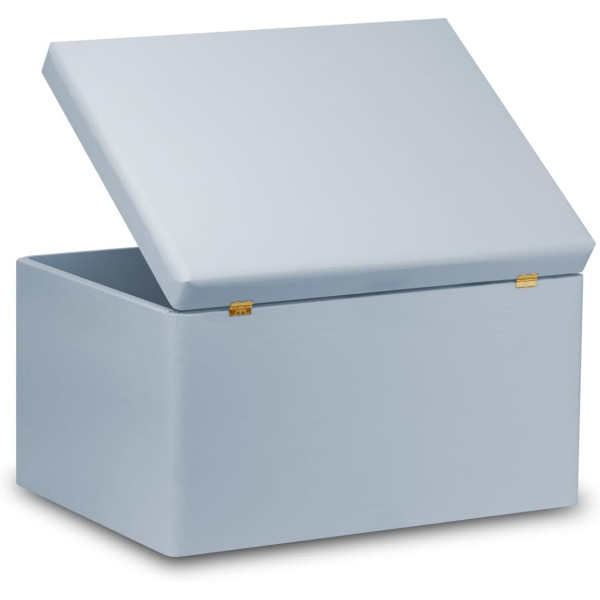 Skrzynka drewniana z deklem 40x30x23cm bez uchwytów szara