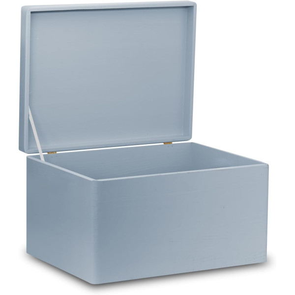 Skrzynka drewniana z deklem 40x30x23cm bez uchwytów szara