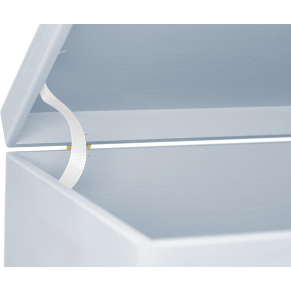 Skrzynka drewniana z deklem 40x30x23cm bez uchwytów szara