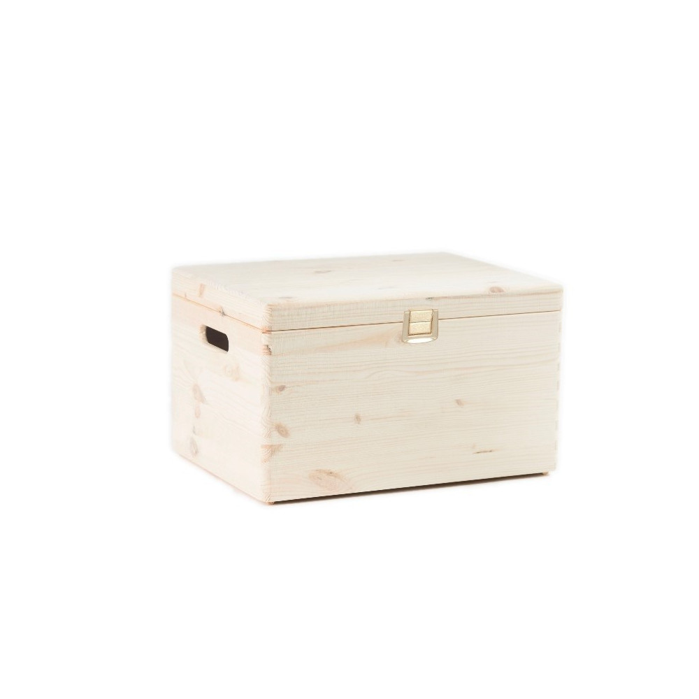 Skrzynka drewniana z deklem 40x30x23 /315200E Zapinka (zapinka jedna sztuka )