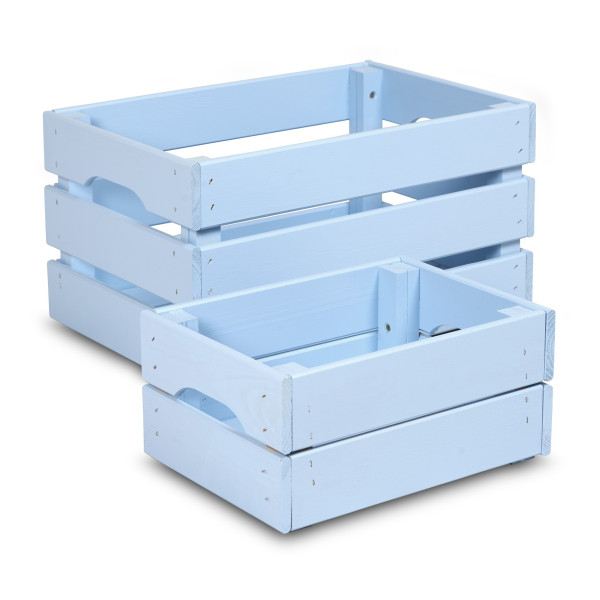 Skrzynka drewniana mała 31x23x15 cm Pastel blue Skrzynka drewniana mała 31x23x15 cm Pastel blue