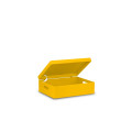 Skrzynka drewniana z deklem 40x30x13,5cm Signal yellow