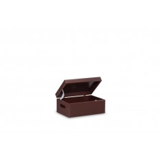 Skrzynka drewniana z deklem 30x20x13,5 cm Sepia brown