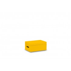 Skrzynka drewniana z deklem 30x20x13,5 cm Signal yellow