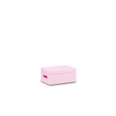 Skrzynka drewniana z deklem 30x20x13,5 cm Light pink