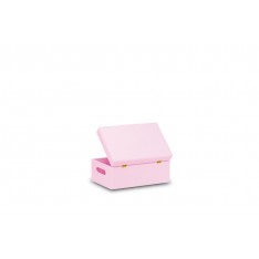 Skrzynka drewniana z deklem 30x20x13,5 cm Light pink