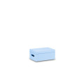 Skrzynka drewniana z deklem 30x20x13,5 cm Pastel blue