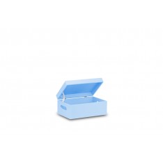 Skrzynka drewniana z deklem 30x20x13,5 cm Pastel blue