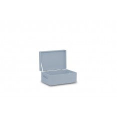 Skrzynka drewniana z deklem 30x20x13,5 cmSilver grey