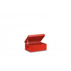 Skrzynka drewniana z deklem 30x20x13,5 cm Pure red
