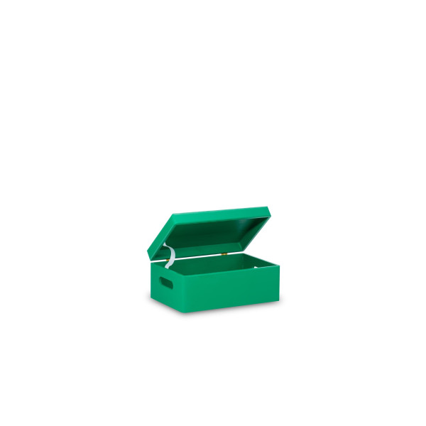 Skrzynka drewniana z deklem 30x20x13,5 cm Mint green