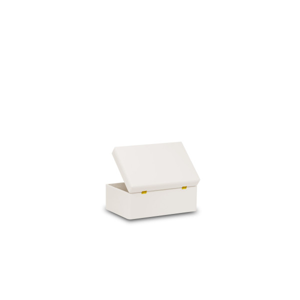 Skrzynka drewniana z deklem ze sklejki  30x20x13,5 cm Biała