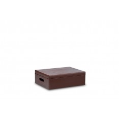 Skrzynka drewniana z deklem 40x30x13,5 cm Sepia brown