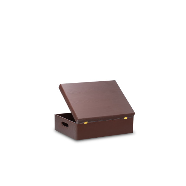 Skrzynka drewniana z deklem 40x30x13,5 cm Sepia brown