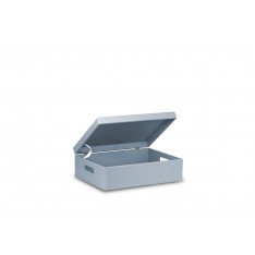 Skrzynka drewniana z deklem 40x30x13,5 cm Silver grey