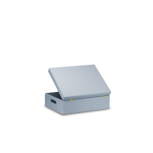 Skrzynka drewniana z deklem 40x30x13,5 cm Silver grey