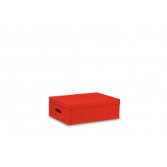 Skrzynka drewniana z deklem 40x30x13,5 cm Pure red