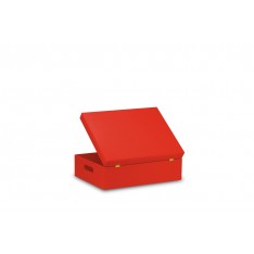 Skrzynka drewniana z deklem 40x30x13,5 cm Pure red