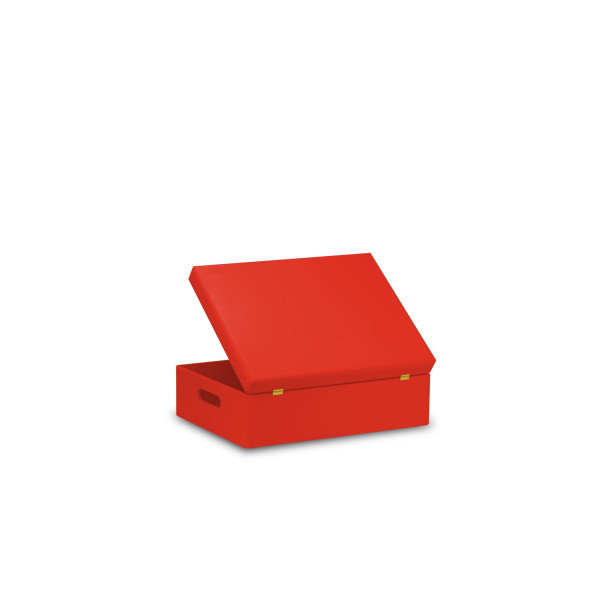 Skrzynka drewniana z deklem 40x30x13,5 cm Pure red