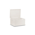 Skrzynka drewniana z deklem 40x30x23cm Singal white