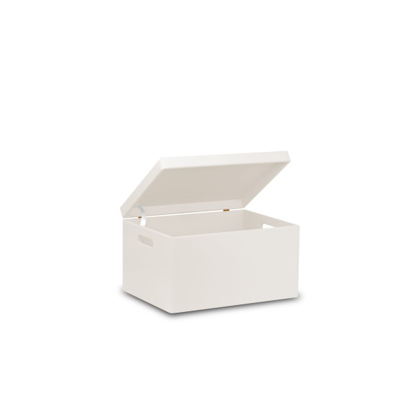 Skrzynka drewniana z deklem 40x30x23cm Singal white