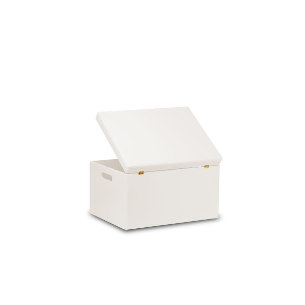 Skrzynka drewniana z deklem 40x30x23cm Singal white