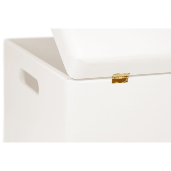 Skrzynka drewniana z deklem 40x30x23cm Singal white