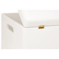 Skrzynka drewniana z deklem 40x30x23cm Singal white