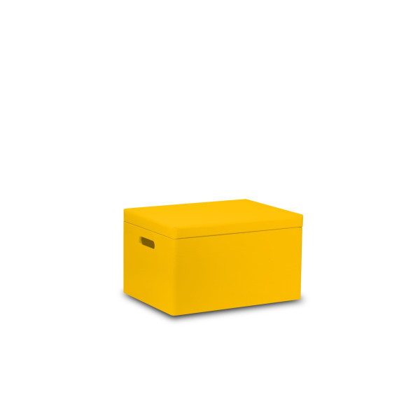 Skrzynka drewniana z deklem 40x30x23cm Signal yellow
