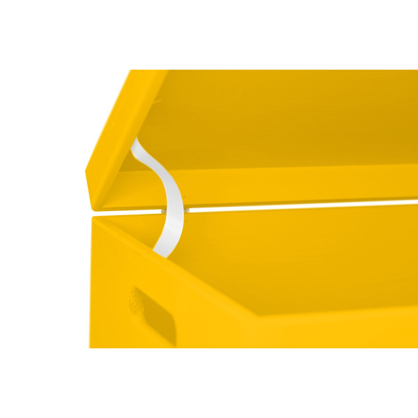 Skrzynka drewniana z deklem 40x30x23cm Signal yellow