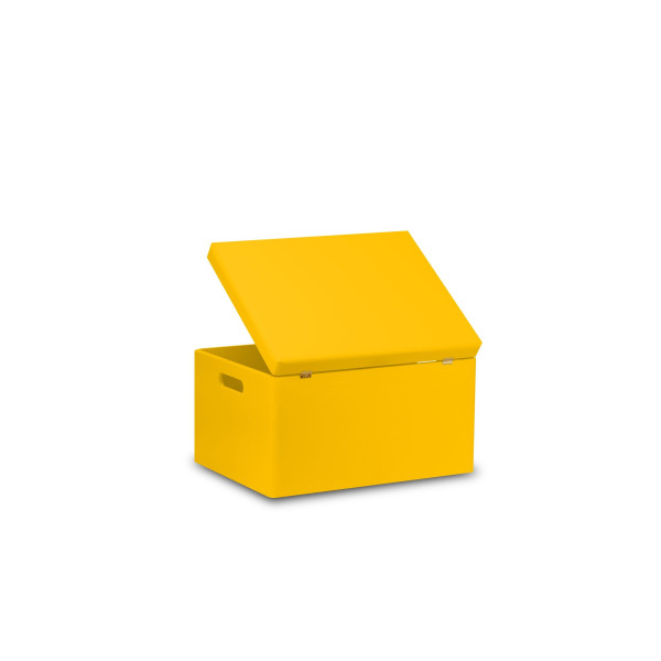 Skrzynka drewniana z deklem 40x30x23cm Signal yellow