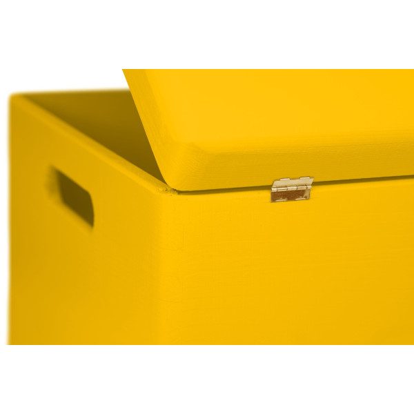 Skrzynka drewniana z deklem 40x30x23cm Signal yellow